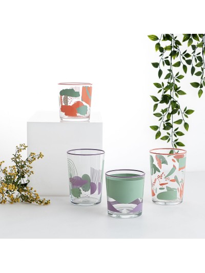 Glass Quid Kaleido Multicolour Glass Abstract 510 ml (6 Units)