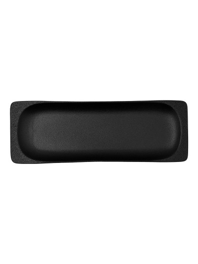 Bandeja de Aperitivos Bidasoa Fosil Negro Cerámica Alúmina 36 x 12,7 x 2,9 cm (9 Unidades)