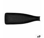 Plateau apéritif Bidasoa Fosil Noir Céramique Alumine Bouteille 38,5 x 12,7 x 4,8 cm (9 Unités)
