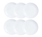 Set de Platos Luminarc Diwali 6 pcs Blanco Vidrio 19 cm