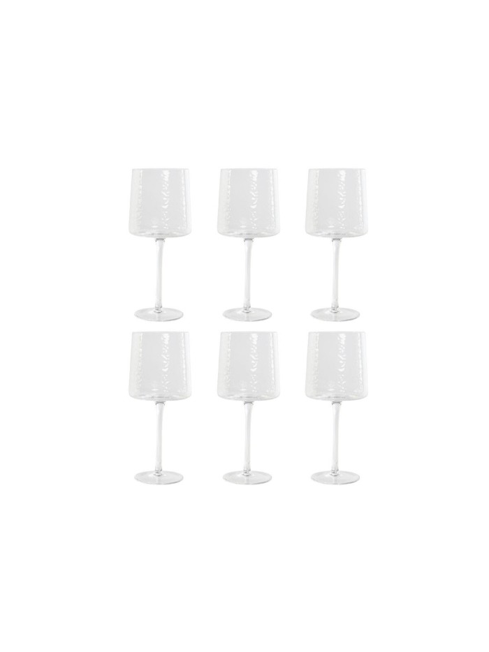 Set de Copas Home ESPRIT Transparente Cristal 9,6 x 9,6 x 22,5 cm (6 Unidades)