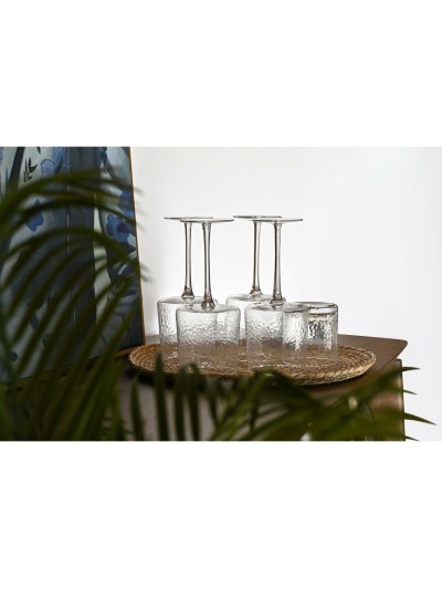 Set de Copas Home ESPRIT Transparente Cristal 9,6 x 9,6 x 22,5 cm (6 Unidades)