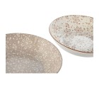Set de Platos Home ESPRIT Marrón Beige Porcelana 20 x 20 x 4 cm