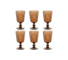 Set of cups Home ESPRIT Crystal 8,5 x 8,5 x 16,3 cm (6 Units)