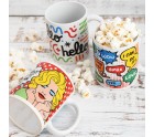 Taza Quid Wow Cómics Multicolor Cerámica 330 ml (12 Unidades)