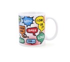 Taza Quid Wow Cómics Multicolor Cerámica 330 ml (12 Unidades)