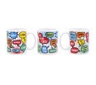 Taza Quid Wow Cómics Multicolor Cerámica 330 ml (12 Unidades)