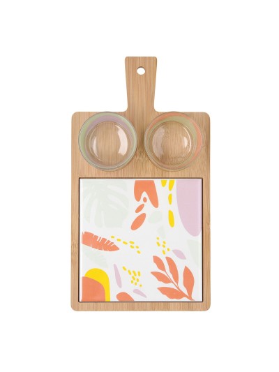 Set para servir Quid Kaleido Multicolor Madera 31 x 17 x 6 cm 4 Piezas