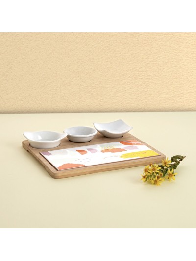 Set para servir Quid Kaleido Multicolor Madera 23 x 19,5 x 3,5 cm 5 Piezas