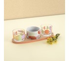 Set para servir Quid Kaleido Multicolor Madera 25 x 10 x 5,5 cm (4 Piezas)