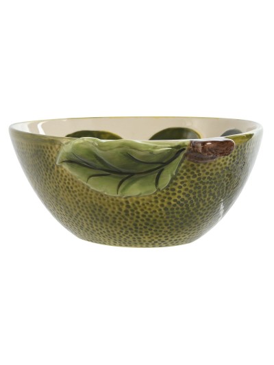 Bol pour Apéritifs Home ESPRIT Jaune Vert Grès Citron 23,5 x 17 x 7,5 cm (3 Unités)