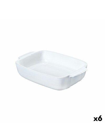 Plat à Gratin Pyrex Signature Blanc Céramique Rectangulaire 25 x 19 x 7 cm (6 Unités)