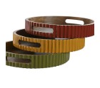 Bandeja Home ESPRIT Amarillo Verde Coral Madera de mango 30 x 30 x 5 cm (3 Unidades)