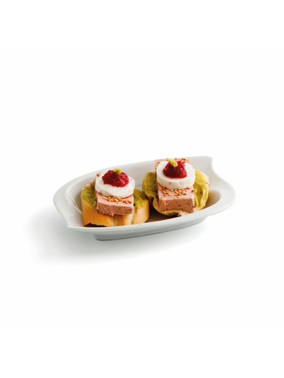 Plato Quid Gastro Fun Pequeño Blanco Cerámica 15,5 x 10 cm (12 Unidades) (Pack 12x)