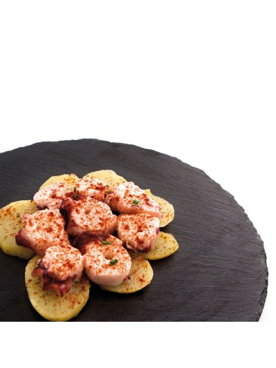 Plateau en Céramique Effet Ardoise Quid Select Rond Noir (12 Unités)