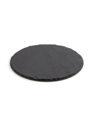 Bandeja de Cerámica Efecto Pizarra Quid Select Redondo Negro (12 Unidades)