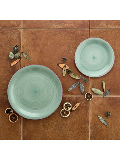 Assiettes Quid Vita Aqua Bleu Céramique 18 Pièces