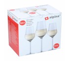 Set de copas de vino Alpina Transparente 370 ml (6 Unidades)