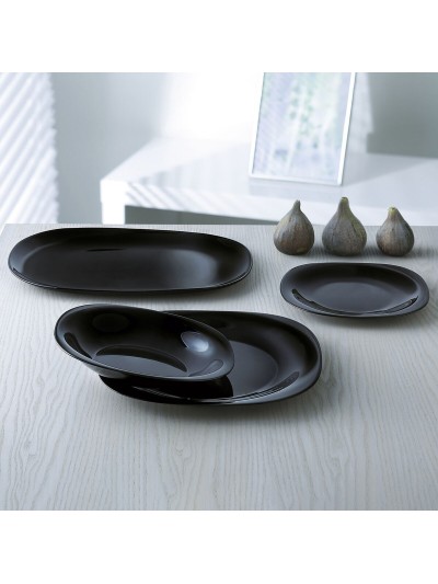 Bol Luminarc Carine Negro Negro Vidrio 12 cm Multiusos (24 Unidades)