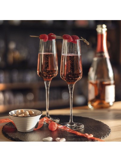 Set of cups Chef & Sommelier Symetrie Champagne 6 Units Transparent Glass 210 ml