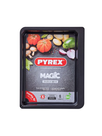 Plat de Four Pyrex Magic Rectangulaire Métal 35 x 26 cm 6 Unités