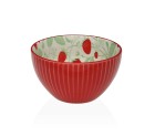 Bol para Aperitivos Versa Cerámica Porcelana Fresas 12,5 x 7,2 x 12,5 cm