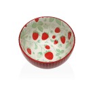 Bol para Aperitivos Versa Cerámica Porcelana Fresas 12,5 x 7,2 x 12,5 cm