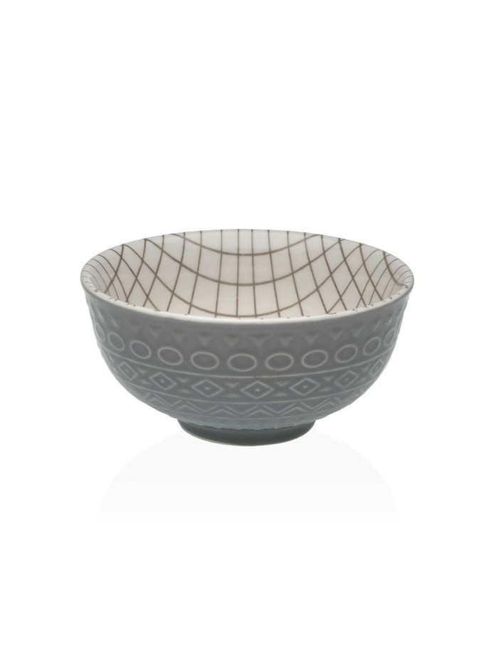 Bol pour Apéritifs Versa Gris Céramique Porcelaine 12,3 x 5,8 x 12,3 cm