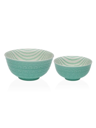 Bol pour Apéritifs Versa Turquoise Céramique Porcelaine 12,3 x 5,8 x 12,3 cm