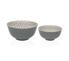 Bol para Aperitivos Versa Gris Cerámica Porcelana 16 x 7,7 x 16 cm