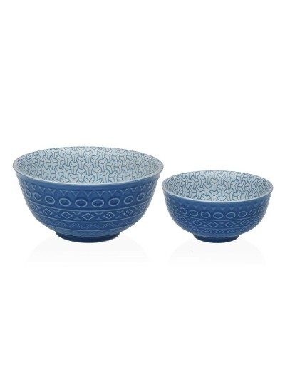 Bol para Aperitivos Versa Azul Cerámica Porcelana 16 x 7,7 x 16 cm