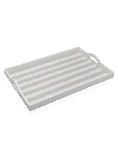 Bandeja Versa Gris Madera MDF 30 x 5 x 45 cm Rayas