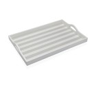 Tray Versa Grey MDF Wood 30 x 5 x 45 cm Stripes
