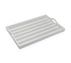 Tray Versa Grey MDF Wood 30 x 5 x 45 cm Stripes