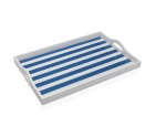 Plateau Versa Bleu Bois MDF 30 x 5 x 45 cm Rayures