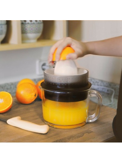 Exprimidor Eléctrico Black & Decker ES9240070B                      Blanco Negro Translúcido 30 W 1 L