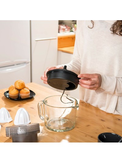 Exprimidor Eléctrico Black & Decker ES9240070B                      Blanco Negro Translúcido 30 W 1 L