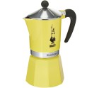 Cafetera Italiana Bialetti Rainbow Amarillo Metal 6 Tazas