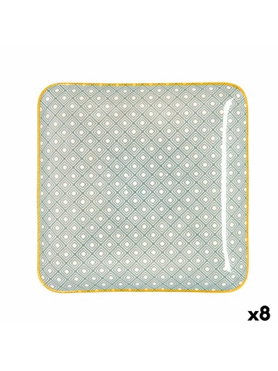 Bandeja de Aperitivos Quid Pippa Cuadrado Cerámica Multicolor (21 x 21 cm) (8 Unidades)