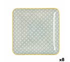 Plateau apéritif Quid Pippa Carré Céramique Multicouleur (21 x 21 cm) (8 Unités)