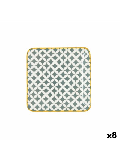 Bandeja de Aperitivos Quid Pippa Cuadrado Cerámica Multicolor (15,5 x 15,5 cm) (8 Unidades)