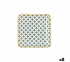 Plateau apéritif Quid Pippa Carré Céramique Multicouleur (15,5 x 15,5 cm) (8 Unités)