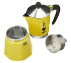 Cafetera Italiana Bialetti Rainbow Amarillo Metal 6 Tazas