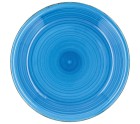 Plato Llano Quid Vita Azul Azul Cerámica Ø 27 cm (12 Unidades)