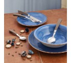 Assiette plate Quid Vita Azul Bleu Céramique Ø 27 cm (12 Unités)
