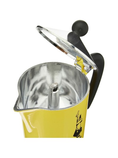Cafetera Italiana Bialetti Rainbow Amarillo Metal 6 Tazas