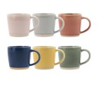 Taza Mug Bidasoa Artesano Multicolor Cerámica 330 ml (6 Unidades) (Pack 6x)