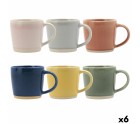 Taza Mug Bidasoa Artesano Multicolor Cerámica 330 ml (6 Unidades) (Pack 6x)