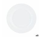 Assiette plate Quid Basic Blanc Céramique 23 cm (12 Unités)