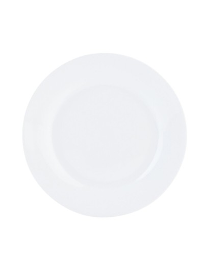 Plato Llano Quid Basic Blanco Cerámica 23 cm (12 Unidades)